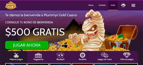 ¡Disfrute de fantásticos juegos en el casino en línea Mummys .